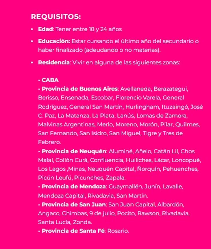 Los requisitos completos para inscribirse en el programa de capacitaciones. Los requisitos completos para inscribirse en el programa de capacitaciones.