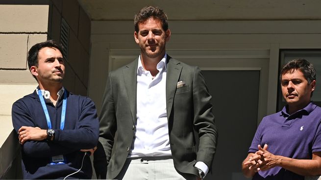 Del Potro estuvo en la Arthur Ashe para ver el duelo de Medvedev.