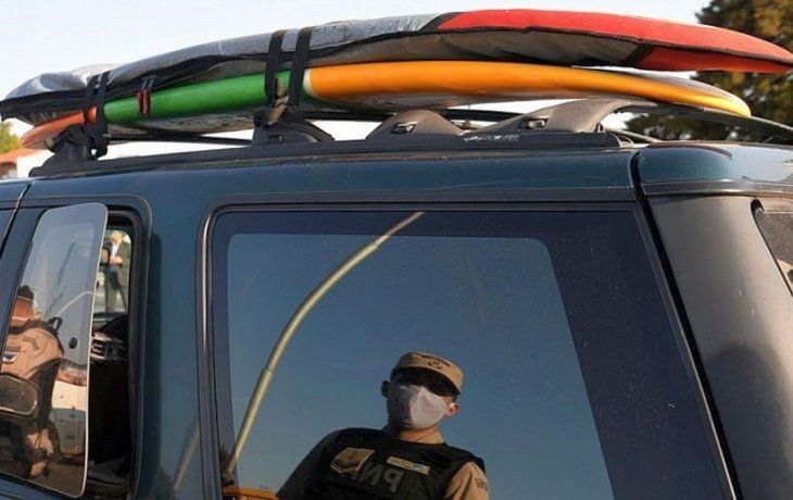 La camioneta 4x4 del surfer que fue secuestrada por ser el medio en el que Llamas violó el aislamiento social, preventivo y obligatorio decretado por el Gobierno.&nbsp;