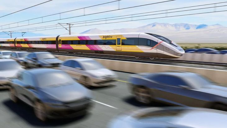 Brightline West, el tren bala que unirá Las Vegas con el sur de California.