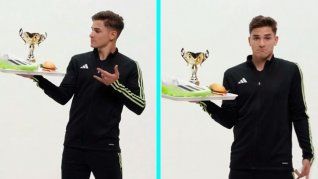 Julián Álvarez también la rompe frente a las cámaras