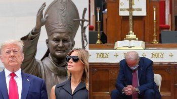 Donald Trump realizó acciones mediáticas para convencer al votante católico: visitó una estatua de San Juan Pablo II y una iglesia ubicada a metros de la Casa Blanca, en Washington. El demócrata Joe Biden recordó que se crió en una familia de origen irlandés católica y se confesó “católico gracias a las monjas y a los jesuitas”, nada menos que la congregación del papa Francisco.