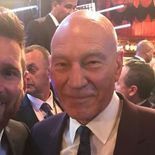 La divertida anécdota del encuentro de Patrick Stewart con Lionel Messi en 2017.