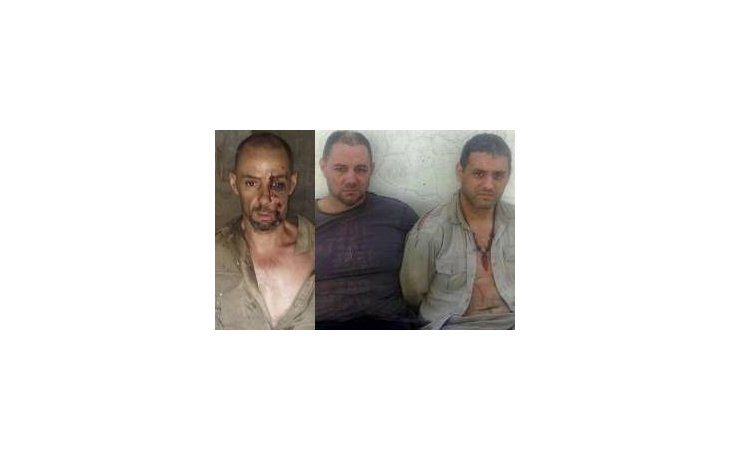 Los acusados del triple crimen al momento de la recaptura