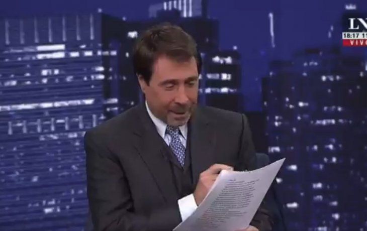 La reacción de Eduardo Feinmann a la mención de Cristina Kirchner sobre L-Gante