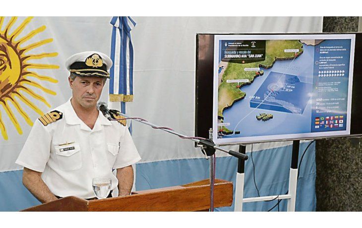 ámbito.com | parte. El vocero de la Armada, Enrique Balbi, explicó ayer en el último parte sobre el ARA San Juan que la zona de búsqueda se redujo tras recibir nuevos datos de distintos organismos internacionales que precisaron el lugar de la explosión.