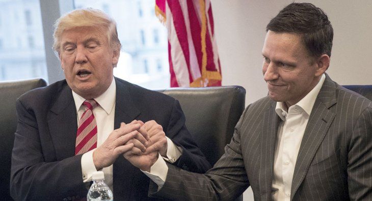 Donald Trump y Peter Thiel.