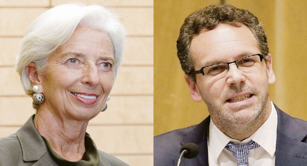 Christine Lagarde y Guido Sandleris