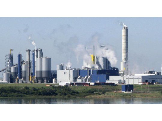 Pasteras sobre el río Uruguay.