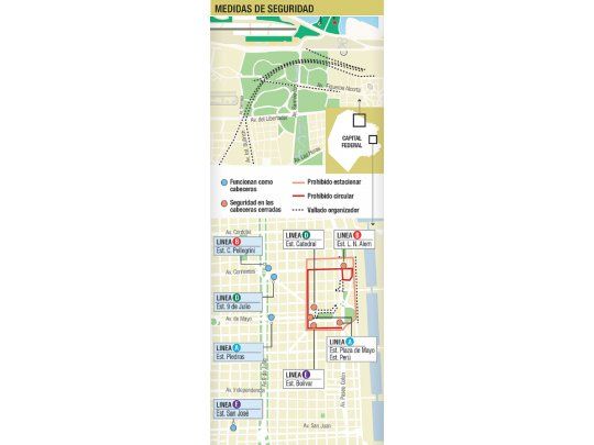 A partir de medianoche, acceso restringido al centro por POTUS