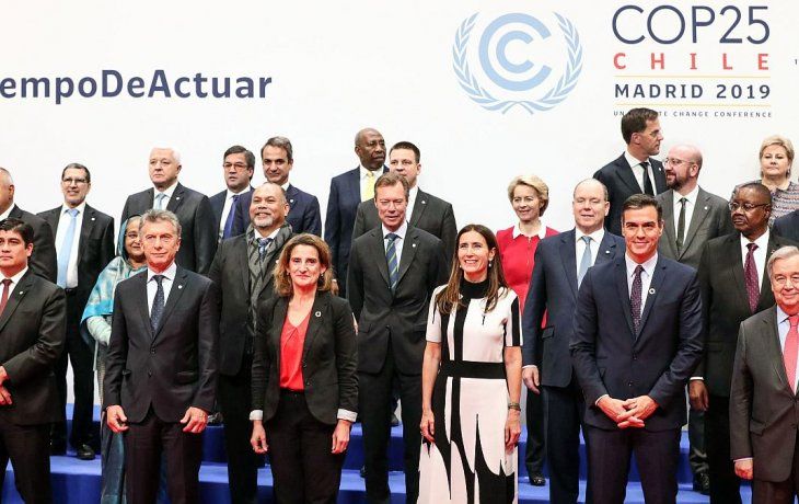 Foto de familia de la cumbre del COP25 en Madrid.