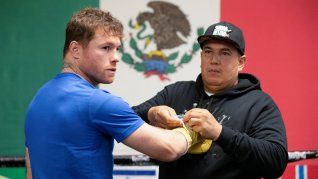 Canelo Álvarez junto a Eddy Reynoso. Canelo Álvarez junto a Eddy Reynoso.