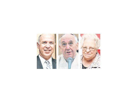 Ricardo Lorenzetti, Jorge Bergoglio y Carmen Argibay