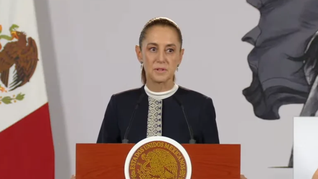 Claudia Sheinbaum en la Mañanera del Pueblo.