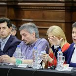 Wado de Pedro, Máximo Kirchner, Verónica Magario y Axel Kicillof.