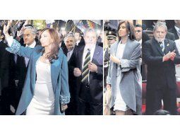 Como si se hubieran puesto de acuerdo, Cristina de Kirchner y Lula da Silva usaron el sábado, en la asunción del presidente de Colombia, el mismo vestuario que exhibieron en los festejos por el 25 de Mayo.