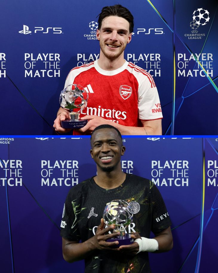 Declan Rice, mediocampista del Arsenal y William Pacho, defensor del PSG, fueron los dos jugadores que sobresalieron en las semifinales y el 30 de mayo estarán frente a frente, en Budapest, para definir al campeón de la Champions League 2026 . Declan Rice, mediocampista del Arsenal y William Pacho, defensor del PSG, fueron los dos jugadores que sobresalieron en las semifinales y el 30 de mayo estarán frente a frente, en Budapest, para definir al campeón de la Champions League 2026 .
