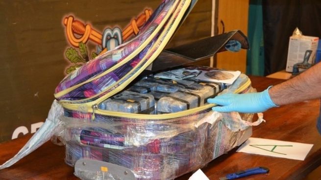 Una de las valijas halladas por funcionarios de la embajada rusa en Buenos Aires.&nbsp;