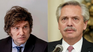 Javier Milei and Alberto Fernández. Javier Milei and Alberto Fernández.