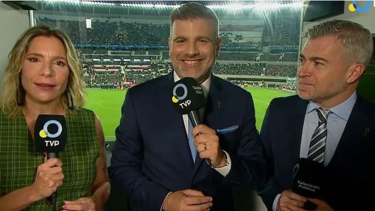 The journalistic team made up of Angela, Gustavo Kuffner and Miguel Osovi will no longer be in charge of the broadcasts because Public TV will stop broadcasting the National Team. The journalistic team made up of Angela, Gustavo Kuffner and Miguel Osovi will no longer be in charge of the broadcasts because Public TV will stop broadcasting the National Team.