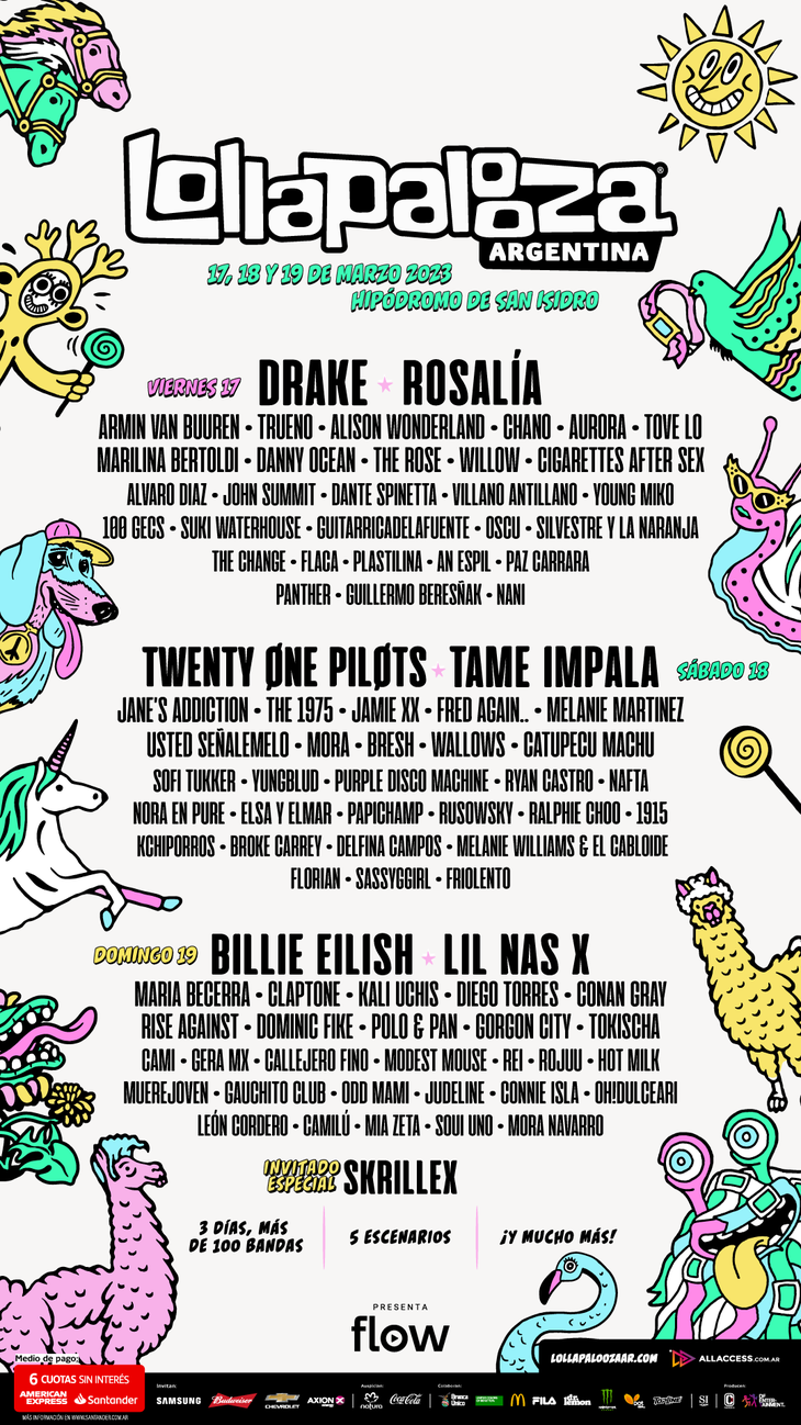 Lollapalooza Argentina 2023: Twenty One Pilots new festival headliner