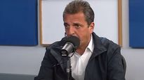 Sergio Massa, candidato presidencial de Unión por la Patria, durante la entrevista en Neura Media.&nbsp;