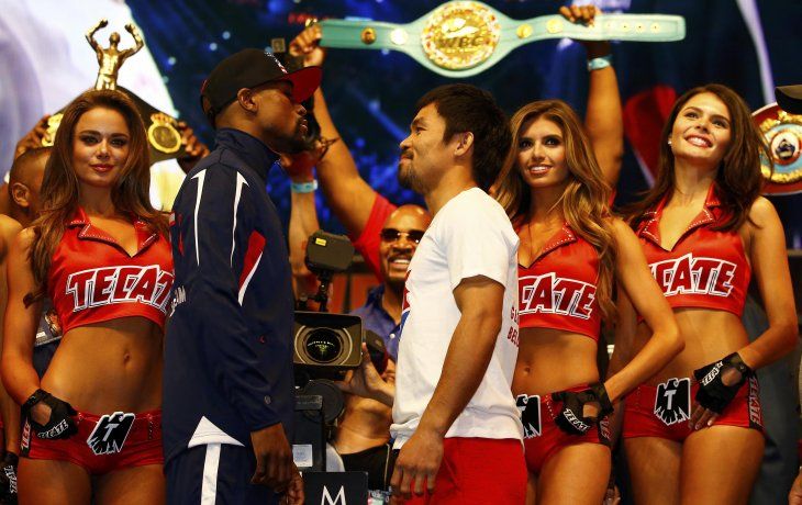 Mayweather y Pacquiao, cara a cara, en la antesala de la hist&oacute;rica pelea que animaron en 2015. Estaba prevista la revancha para este verano, pero el conflicto que estall&oacute; entre Estados Unidos e Ir&aacute;n la puso en duda.