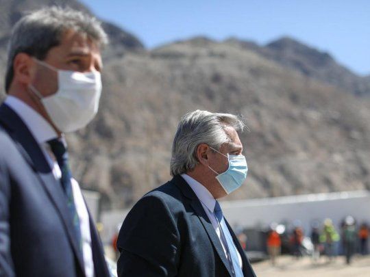 El gobenador de San Juan, Sergio Uñac, y el presidente Alberto Fernández.