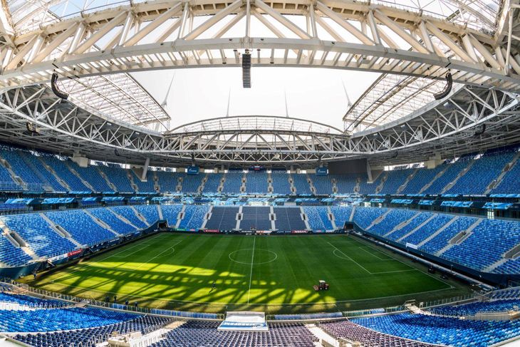 Gazprom Arena Stadium in Saint Petersburg.