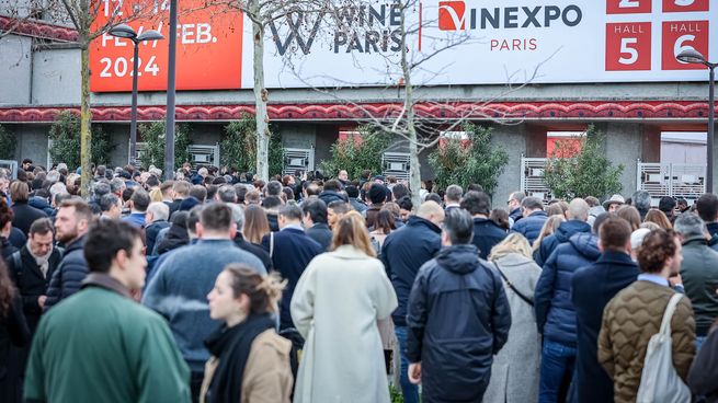 Imagen de la feria internacional de vinos Wine París que se hizo en febrero de 2024. Este año habrá más de 50.000 visitantes.