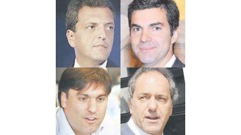 Sergio Massa, Juan Manuel Urtubey, Diego Bossio y Daniel Scioli