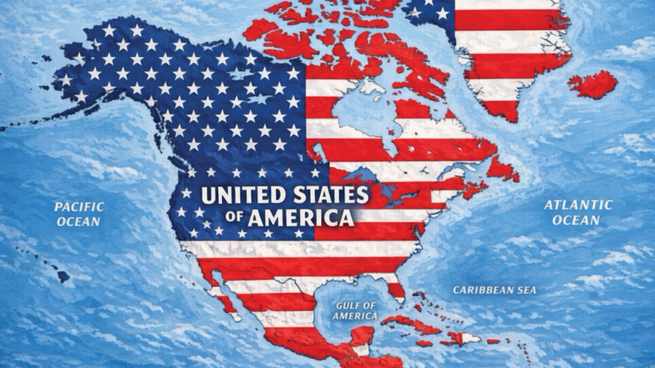 Donald Trump publicó la imagen de un mapa donde México aparece cubierto con la bandera de EU.&nbsp;