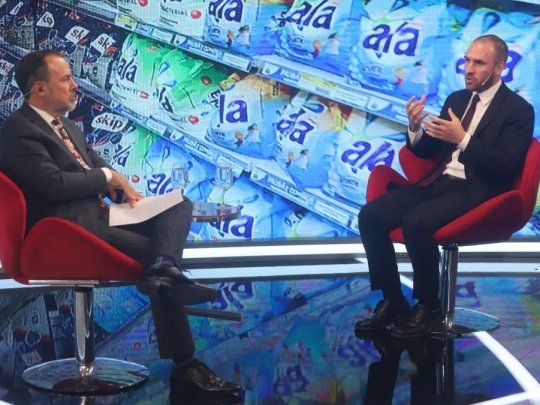 El ministro de Economía, Martín Guzmán, en Minuto Uno, por C5N.