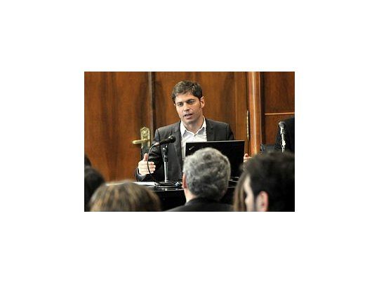 Kicillof, durante la conferencia de prensa.