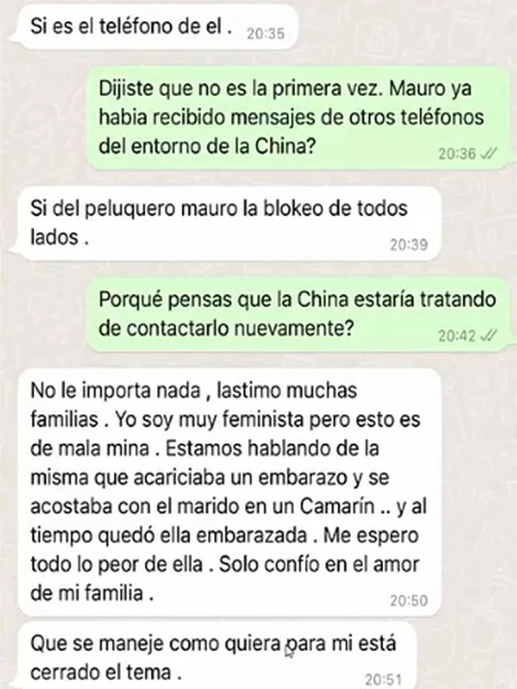 Harsh comments from Wanda Nara after learning that China Suárez wrote to Mauro Icardi again