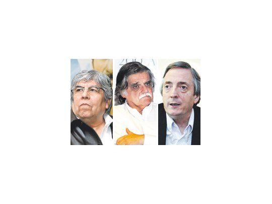 Hugo Moyano, Horacio González, Néstor Kirchner