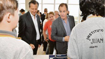 estrategia. Bordet, durante un encuentro educativo ayer en Paraná. Hoy su gobierno dará un nuevo paso en su embestida en la Corte.