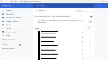 Así se ve la pantalla de configuración de notificaciones de Google