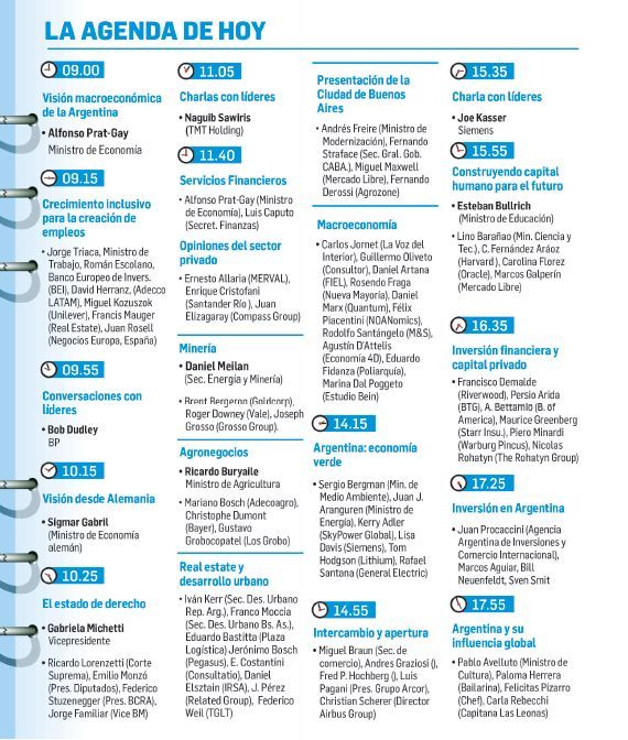 La agenda de hoy (foto 1)