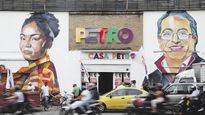 ARRAIGO. Una pintada a favor del izquierdista Gustavo Petro se deja ver en una calle de Cali. El ansia de cambio fue uno de los ejes principales de la elección de ayer en Colombia.
