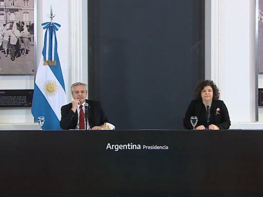 Alberto Fernández y Carla Vizzotti 