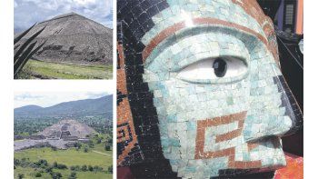 ámbito.com | La Pirámide del Sol es la preferida por los turistas (arriba y abajo). En la zona, los habitantes aún trabajan la piedra de obsidiana como lo hacían sus antepasados (derecha).