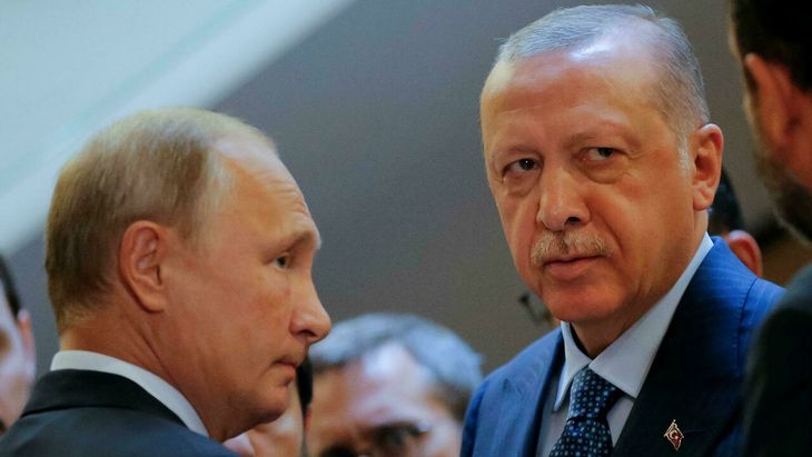 Los presidentes de Rusia, Vladímir Putin, y de Turquía, Recep Tayyip Erdogan.
