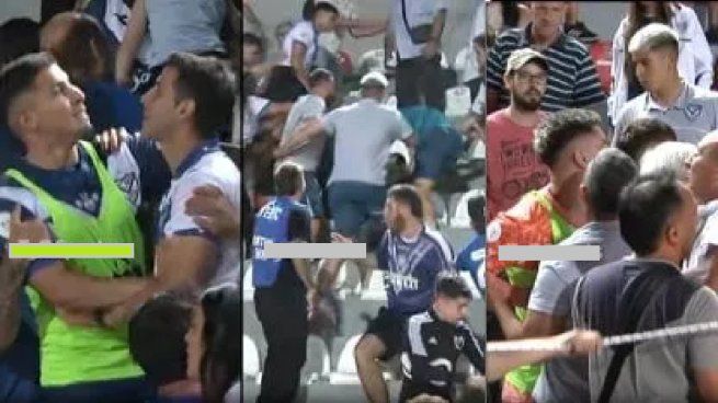 Escándalo en Vélez: jugadores se agarraron a piñas con los hinchas en la tribuna tras perder