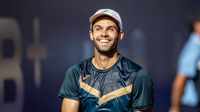 La alegría de Díaz Acosta. Buscará el título del Argentina Open ante el chileno Jarry.