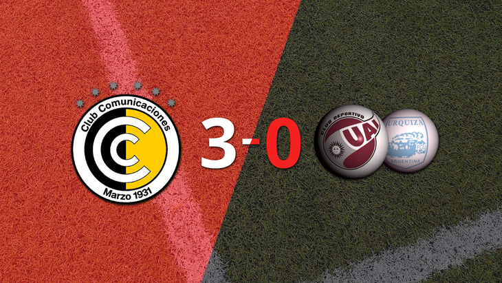 Comunicaciones liquidó con una goleada a UAI Urquiza por 3 a 0