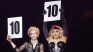Julia Garner next to Madonna during a singer's show. Julia Garner next to Madonna during a singer's show.