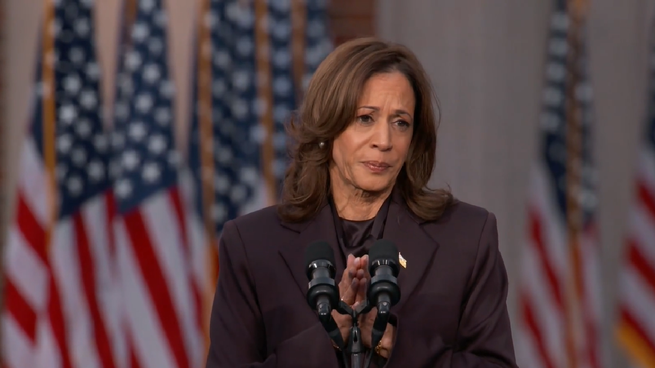 Kamala Harris admitió la derrota ante Donald Trump y llamó a una transición pacífica.