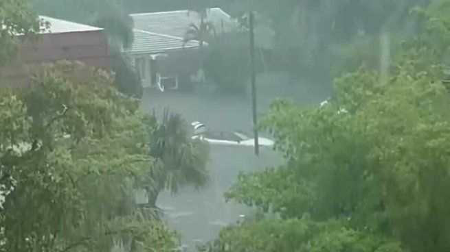 Las calles de varios condados de Florida se inundaron, principalmente en Miami