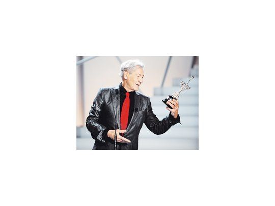 Ian McKellen recibió ayer el Premio a la Trayectoria que otorga el Festival Internacional de San Sebastián.